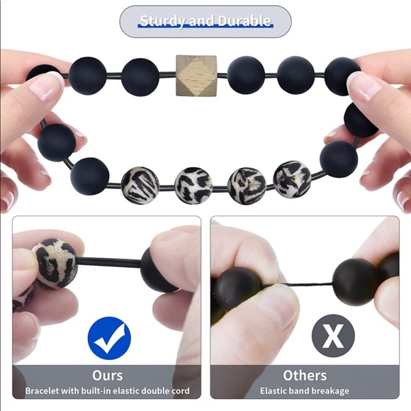 Key ring bracelet with Leather Tassel - Picture 3 of 4